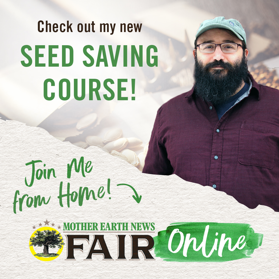 Mother Earth News Seed saving course ad 