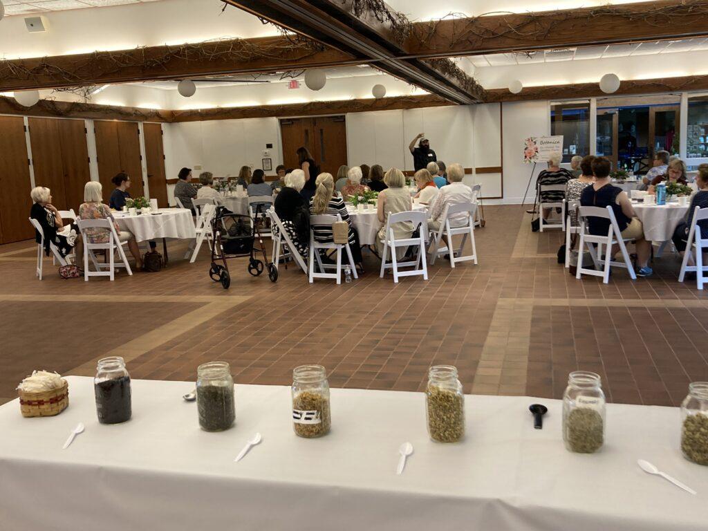 The Art of Herbal tea workshop, tea making table